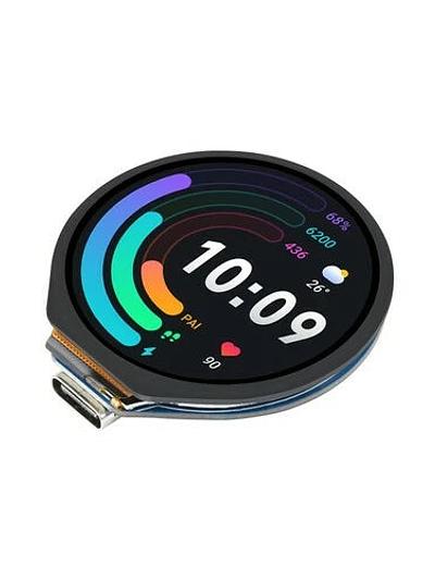 RP2040 Microcontroller Development Board, with 1.28inch Round Touch LCD, Compact size, Accelerometer And Gyroscope Sensor