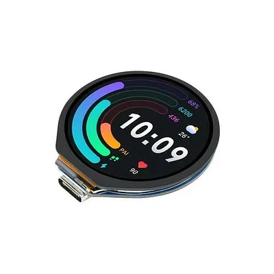 RP2040 Microcontroller Development Board, with 1.28inch Round Touch LCD, Compact size, Accelerometer And Gyroscope Sensor