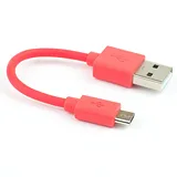 USB A to microB cable - Red - 10cm - Image 5