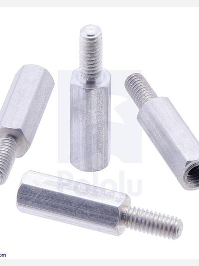 Aluminum Standoff for Raspberry Pi: 11mm Length, 6mm M2.5 Thread, M-F (4-Pack)