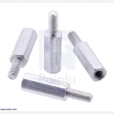 Aluminum Standoff for Raspberry Pi: 11mm Length, 6mm M2.5 Thread, M-F (4-Pack) - Image 1