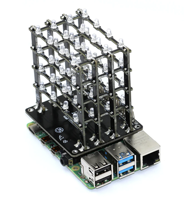 PiCube: 4x4x4 LED Cube Unassembled Red