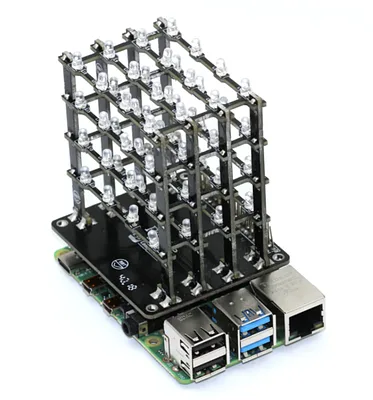 PiCube: 4x4x4 LED Cube Unassembled Red
