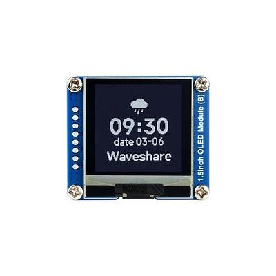 1.5inch OLED Display Module, 128×128 Resolution, SPI / I2C Communication, Black / White Display Color