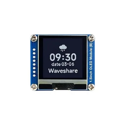 1.5inch OLED Display Module, 128×128 Resolution, SPI / I2C Communication, Black / White Display Color