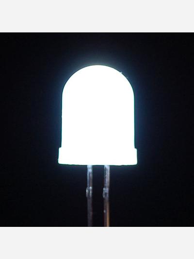 Diffused White 10mm LED (25 pack)