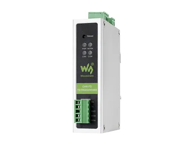 CAN FD to RS232/RS485 Converter – Bidirectional, 5 Modes, Rail-Mount