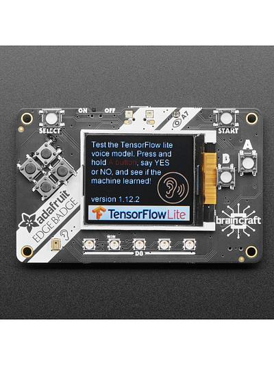 Adafruit EdgeBadge - TensorFlow Lite for Microcontrollers