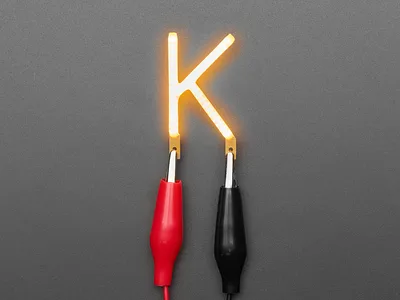 Alphabet LED Filament - Warm White Letter "K"