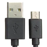 USB A to microB cable - Black - 1m - Image 1