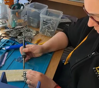 Solder headers on for me