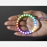 NeoPixel Ring - 24 x 5050 RGBW LEDs w/ Integrated Drivers - Warm White - ~3000K - Image 1