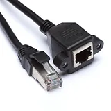 RJ45 Male to Female Screw Panel Mount Extension Cable 30cm - Image 2