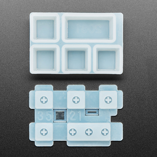 4 x 1U and 1 x 2U "Esc" Silicone Keycap Molds
