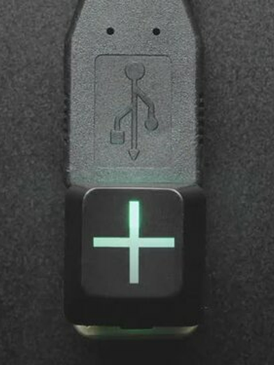 Etched Glow-Through Keycap - Zener ESP Plus Design