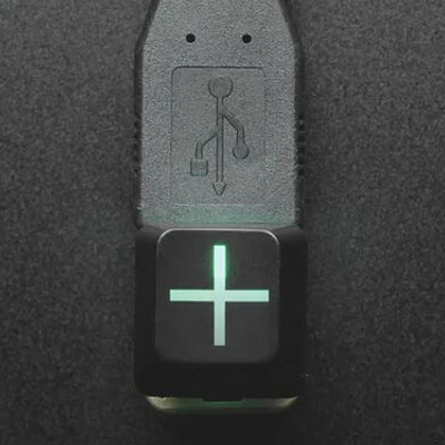 Etched Glow-Through Keycap - Zener ESP Plus Design