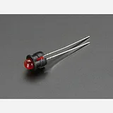 5mm Plastic Flat LED Holder - Pack of 5 - Image 1