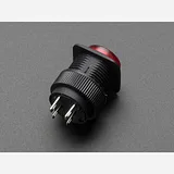16mm Illuminated Pushbutton - Red Latching On/Off Switch - Image 5