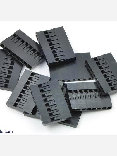 0.1 (2.54mm) Crimp Connector Housing: 1x8-Pin 10-Pack