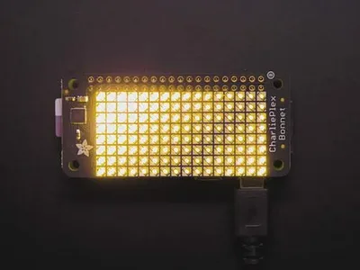 Adafruit CharliePlex LED Matrix Bonnet - 8x16 Warm White LEDs