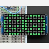 16x8 1.2 LED Matrix + Backpack - Ultra Bright Round Green LEDs - Image 2