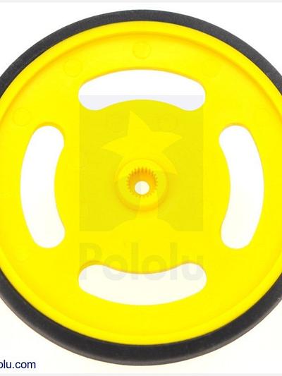 2-5/8" plastic Yellow wheel Futaba servo hub