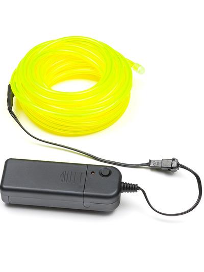 5M Flexible el wire with battery holder 5mm - Fluorescent Green