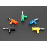 Solder-free Stackable Banana Plugs 4mm - Pack of 5 Multi Color - Image 1