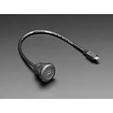 Micro B Round Panel Mount Extension Cable - 30cm - Image 1