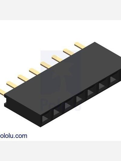 0.100 (2.54 mm) Female Header: 1x8-Pin, Straight