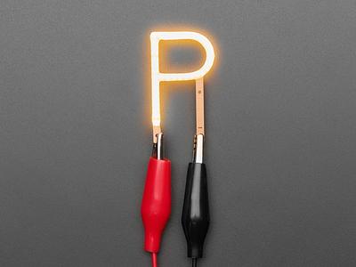 Alphabet LED Filament - Warm White Letter "P"