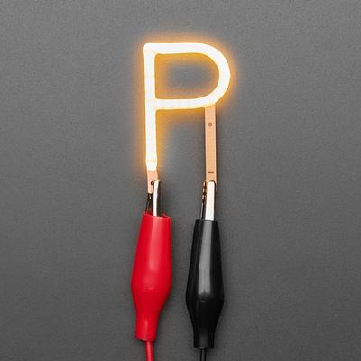 Alphabet LED Filament - Warm White Letter "P"