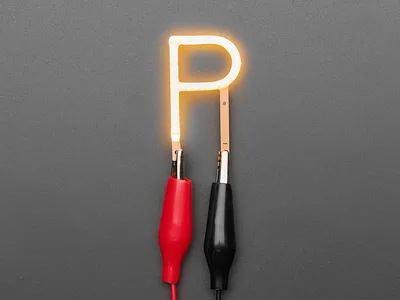 Alphabet LED Filament - Warm White Letter "P"