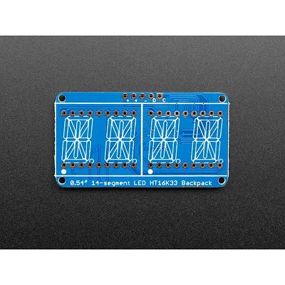 Adafruit 14-segment LED Alphanumeric Backpack