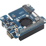 Raspberry Pi 5 PCIe to M.2 NVMe Adapter with PoE - Image 1