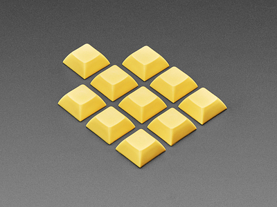 Dark Yellow DSA Keycaps for MX Compatible Switches - 10 pack