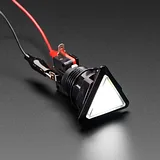 LED Illuminated Triangle Pushbutton A.K.A 1960s Sci-Fi Buttons - White - Image 1