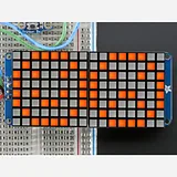 16x8 1.2 LED Matrix + Backpack - Ultra Bright Square Amber LEDs - Image 1