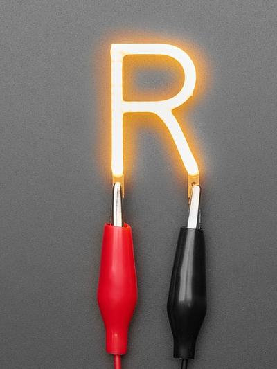 Alphabet LED Filament - Warm White Letter "R"