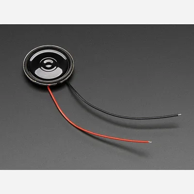 Mini Metal Speaker w/ Wires - 8 ohm 0.5W
