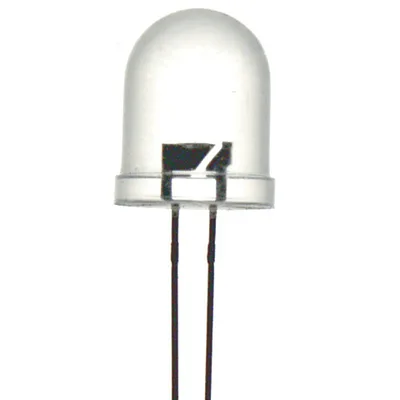 White 10mm LED 5000mcd Round Clear