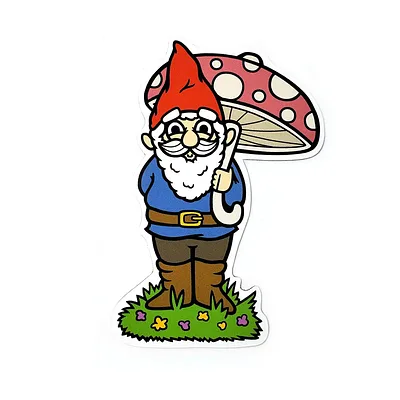 Garden Gnome Vinyl Sticker
