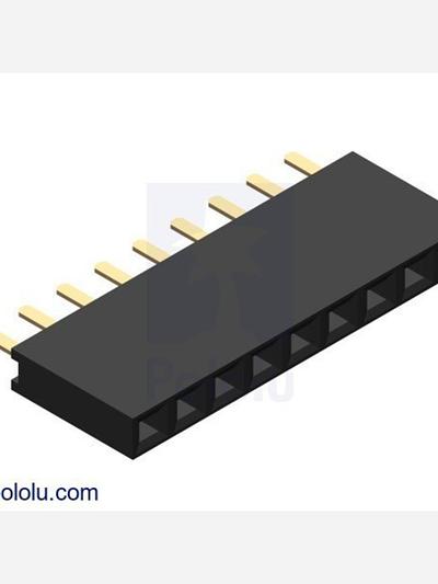 0.100 (2.54 mm) Female Header: 1x9-Pin, Straight