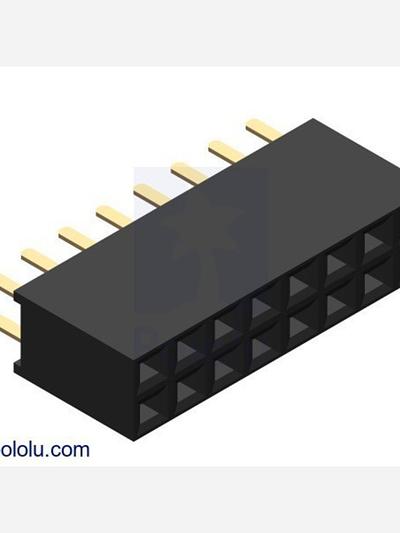 0.100 (2.54 mm) Female Header: 2x8-Pin, Straight