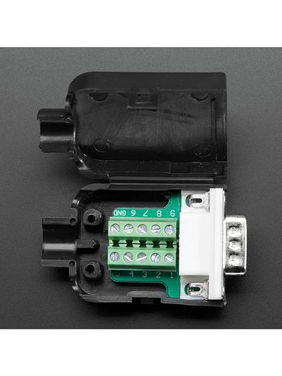 DE-9 (DB-9) Male Plug to Terminal Block Breakout