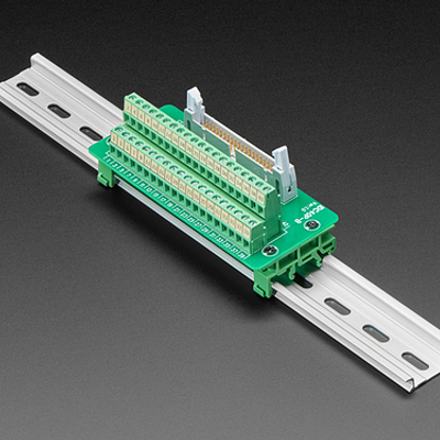 DIN Rail 2x20 IDC to Terminal Block Adapter Breakout