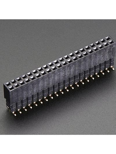 Extra-tall SMT GPIO Header for Raspberry Pi HAT [2x20 Extra Tall Female Header]
