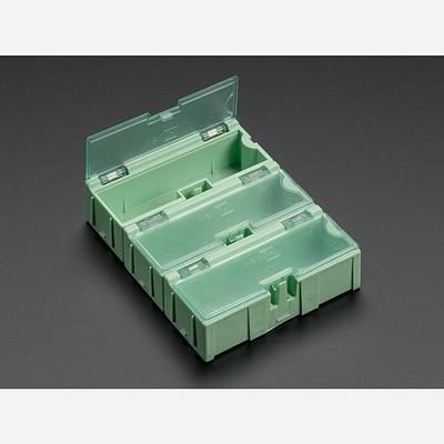 Small Modular Snap Boxes - SMD component storage - 3 pack [Green]