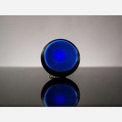 Large Arcade Button with LED - 60mm Blue