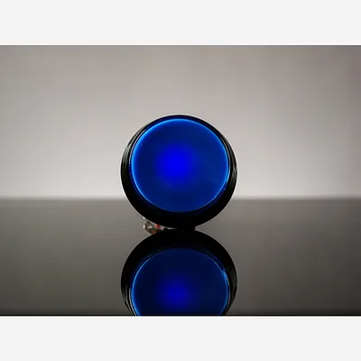 Large Arcade Button with LED - 60mm Blue
